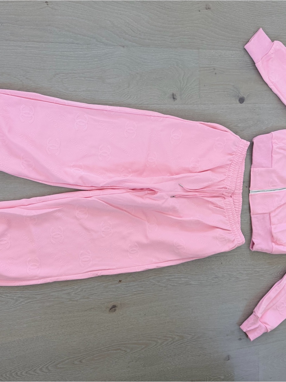 CHANEL Pink Two-Piece Matching Set Tracksuit Lounge Set size Large - Picture 13 of 15